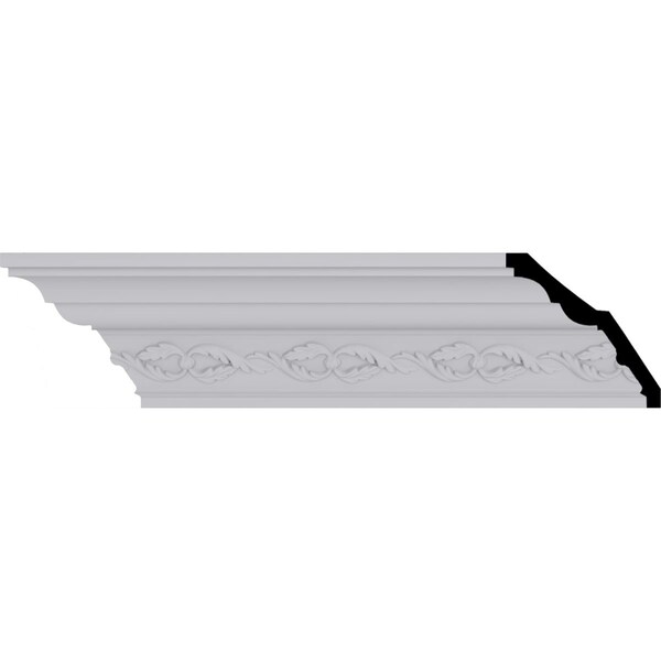 Ekena Millwork 3 5/8"H x 3 5/8"P x 5 1/8"F x 94 1/2"L, (3 1/2" Repeat), Washington Crown Moulding MLD03X03X05WA - main